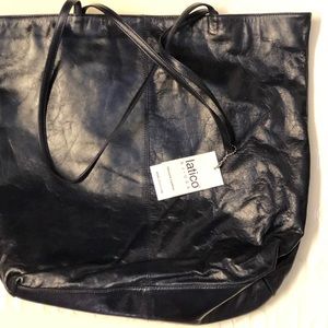 NWT Latico Leather tote blue genuine leather